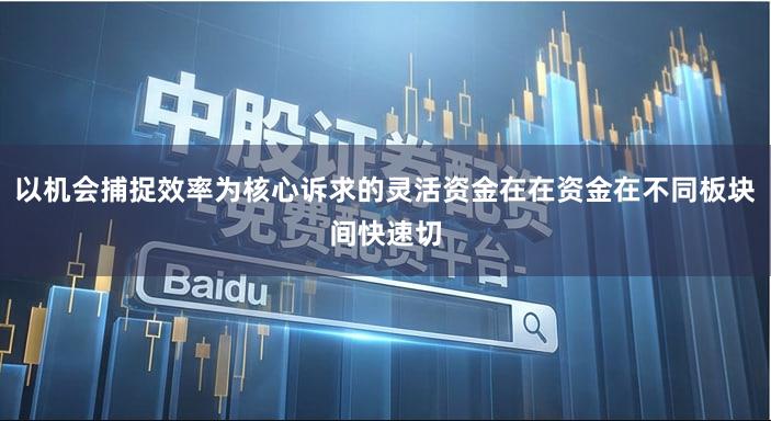 以机会捕捉效率为核心诉求的灵活资金在在资金在不同板块间快速切